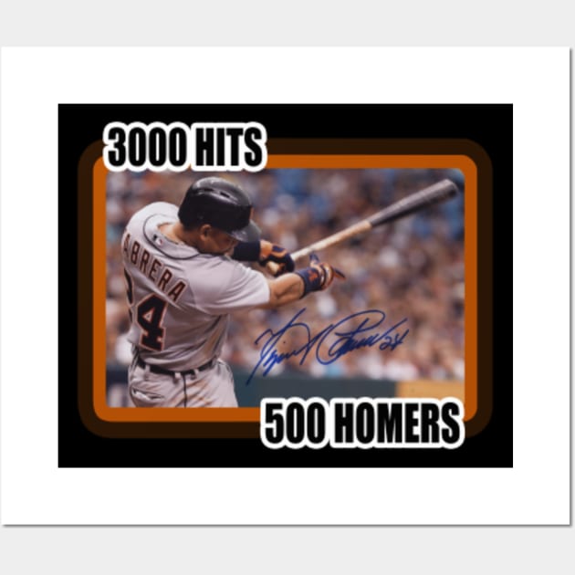 3000 hits 500 home runs miguel cabrera detroit tigers signature