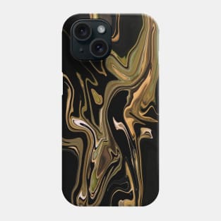Sage Green & Gold  - Digital Liquid Paint Swirls Phone Case