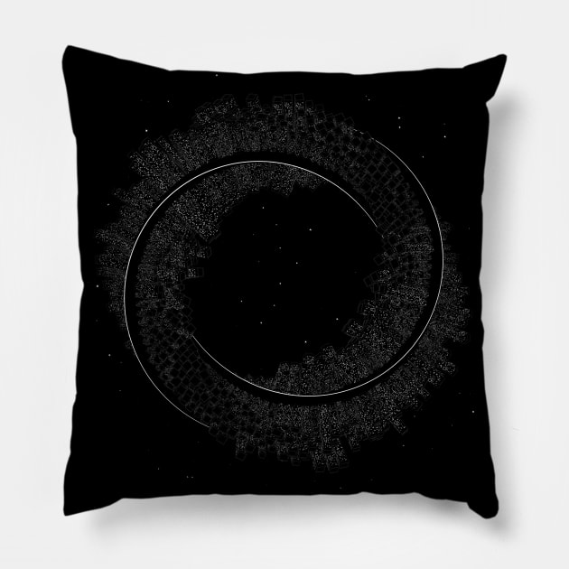 Mobius City Pillow by AxiomDesign