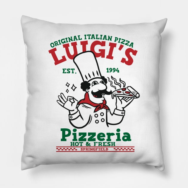 Luigi's Pizzeria Pillow by carloj1956