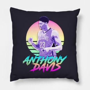 Anthony Davis Retro Futuristic Aesthetic Pillow