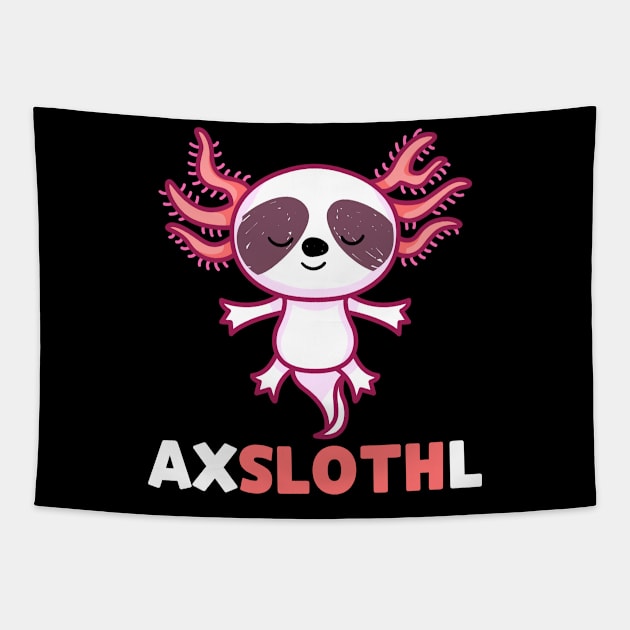 Cute Axolotl Sloth Lovers Tapestry by JB.Collection