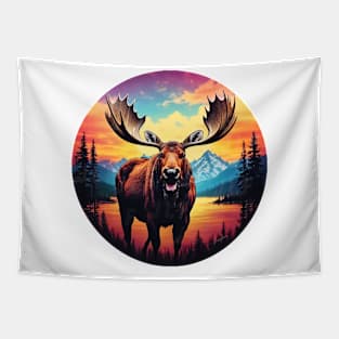 Wild Maine Moose Tapestry