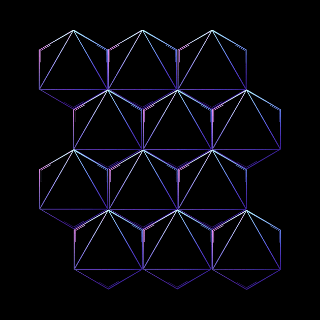 Geometric Hexagon Figure Pattern by richercollections