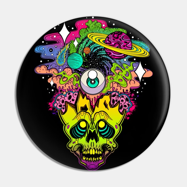 Cranium Cosmos Pin by InkyMcStapleface