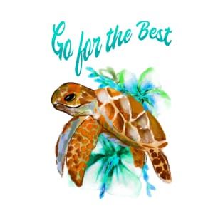 Turtle, Flower, Positive, Marine, Spiritual T-Shirt