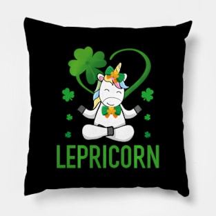 s s HapSt Patricks Day Unicorn Lepricorn C Pillow