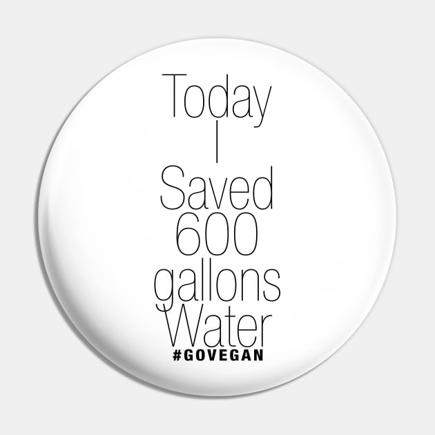 Today I Saved 600 gallons of Water! #GoVegan Pin by Frux
