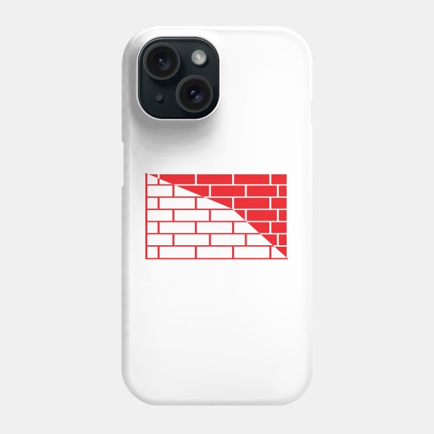 Brick wall black background design ,black and white Phone Case by nexus99