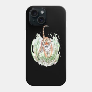 Tiger Charging painting Phone Case