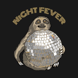 sloth disco ball 70s T-Shirt