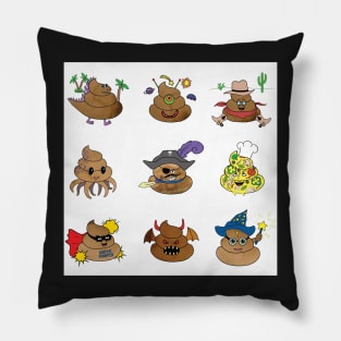 Cute Poop Emojis for Boys Pillow