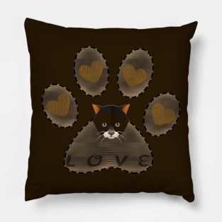 Love Paw cat Pillow