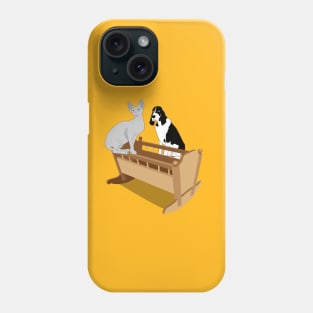 Dog Cat and Cradle Phone Case