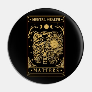 Mental health matters Shirt, Skeleton Tarot Card Shirt, Tarot flower skull shirt, Flower Skull Shirt, Tarot Card Lover Shirt, Skeleton Pin