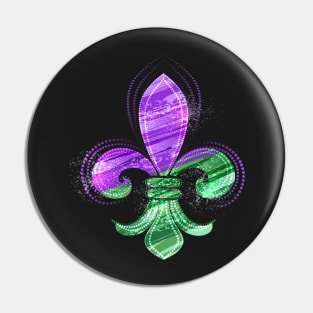 Painted Fleur De Lis ( Mardi gras fleur de lys ) Pin