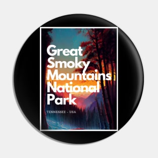 Great Smoky Mountains hike - Tennessee USA Pin