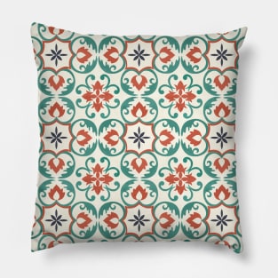 Mediterranean tiles pattern Pillow