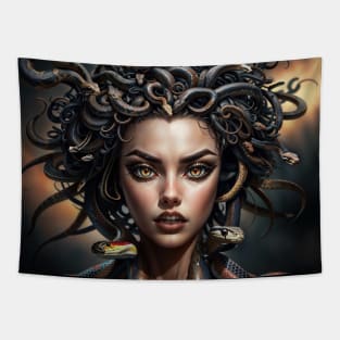 Medusa Gorgon portrait Tapestry