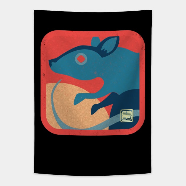 Chinese Zodiac-Year of the Rat Tapestry by DanielLiamGill