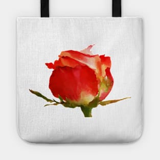 Romantic Love - Red Rose Flower Tote