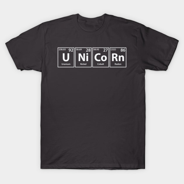 Unicorn Tshirt - Periodic Table Of Elements Unicorn Tshirt - Periodic Table Of Elements