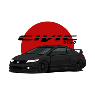 Civic si black T-shirt T-Shirt