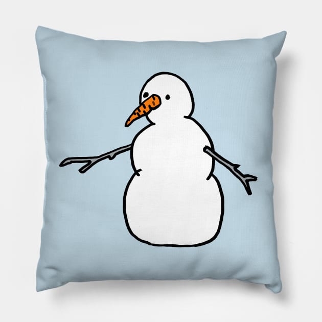 Carrot Nose SnowMan Pillow by Bollocks