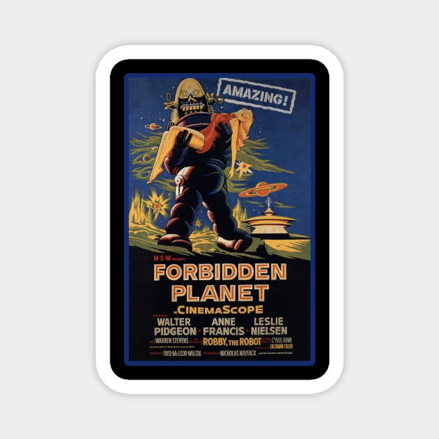 FORBIDDEN PLANET Movie Poster Magnet by Scarebaby