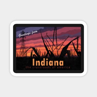 Greetings from Indiana Postcard Magnet