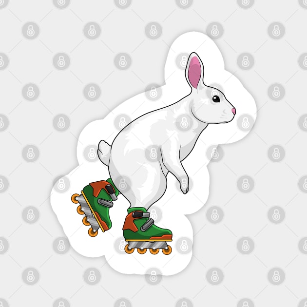 Rabbit Inline skating Roller skates Magnet by Markus Schnabel