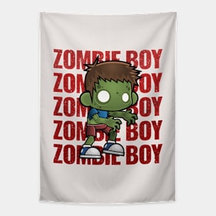 Zombie Boy Creepy Scary Kawaii Zombie Cute Halloween Outfit Tapestry