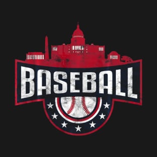 Washington DC Baseball Shirt National Mall Skyline Gift Men T-Shirt