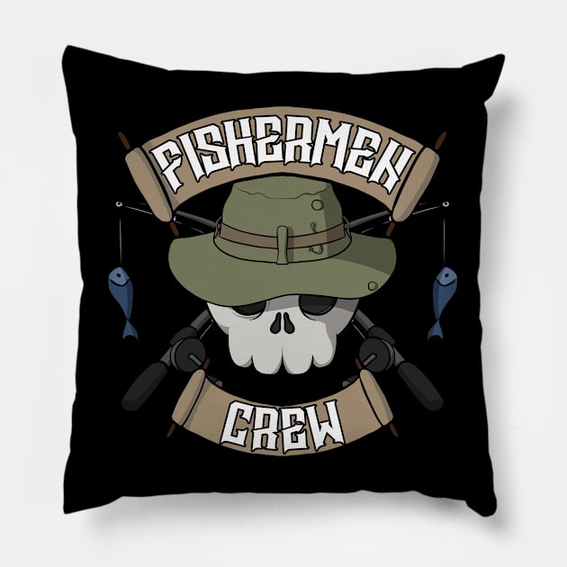 Fishermen crew Jolly Roger pirate flag Pillow by RampArt
