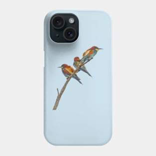 Three Beautifully Colored European Bee-Eaters Phone Case