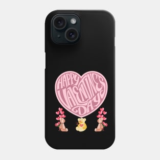 Valentine's Day hearts and teddy bears. Phone Case