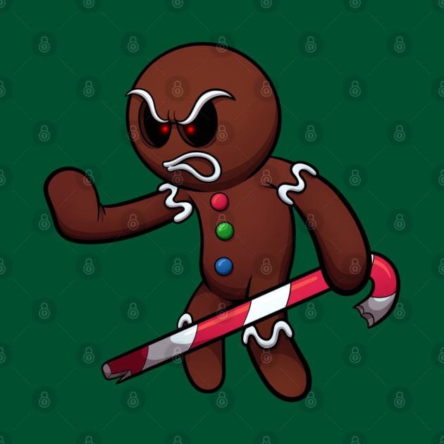 Evil Gingerbread Man Ready For Battle by TheMaskedTooner