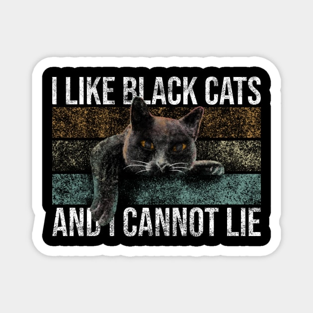 I Like Black Cats And I Cannot Lie Magnet by Rishirt