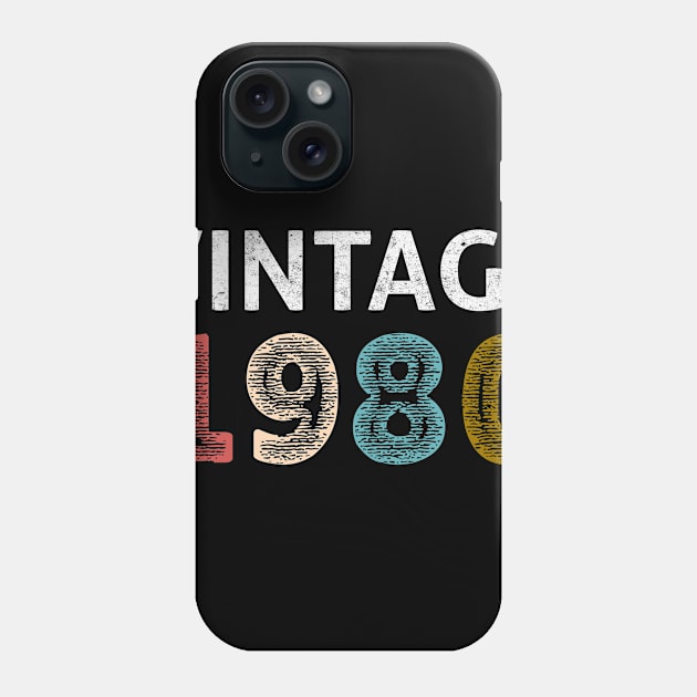 vintage 1980s t shirts for men women funny birthday gift Phone Case by madani04