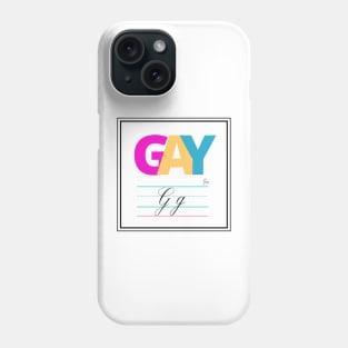 GAY Queer Alphabet Cards Phone Case