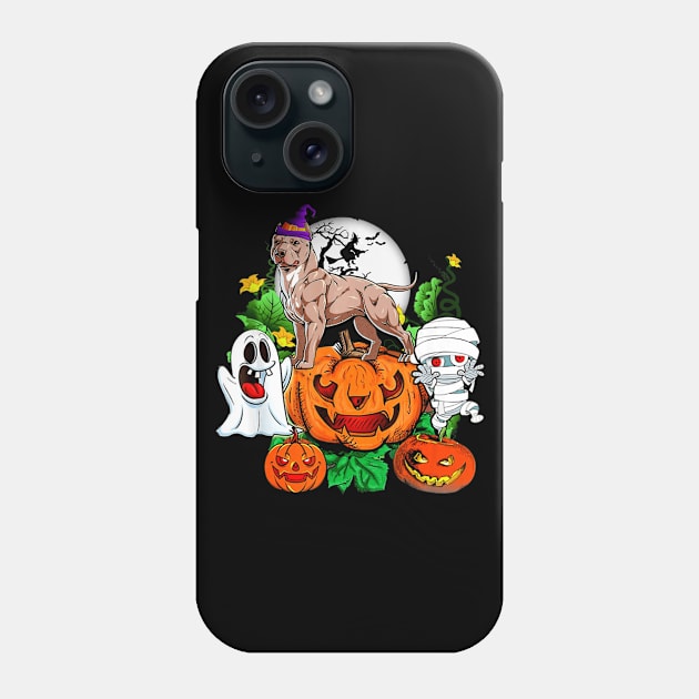 Halloween Costume Pitbull Boo Pumpkin Funny Gift Idea Phone Case by Antoniusvermeu