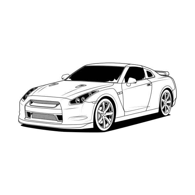 jdm gtr r35 legend 1 black print by R.autoart