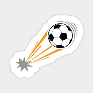 Football with a splash and trace - Creative illustration Magnet