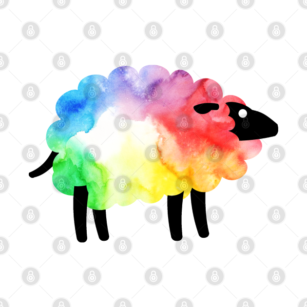 Disover Rainbow Sheep - Pride - T-Shirt