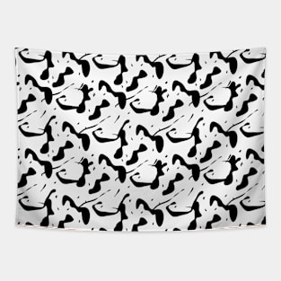 black and white decorative design for fabric or paper. Ornament modern new Tapestry