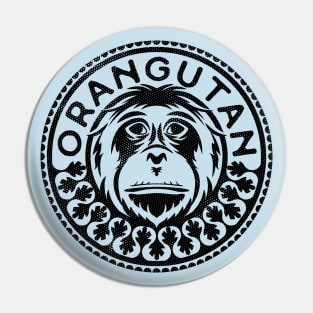 Orangutan Face - Gifts for An Orangutan Lover Pin