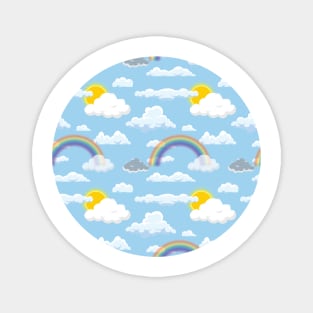 Rainbow and Clouds Magnet