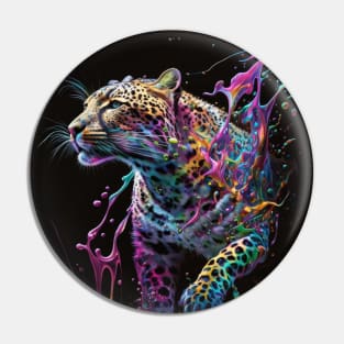 Painted leopard Pin