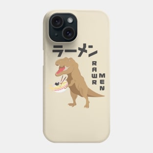 Funny t rex with ramen ~ rawrmen Phone Case