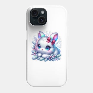 Snow Bunny Rabbit Cute Christmas Kawaii Chibi Animal Phone Case